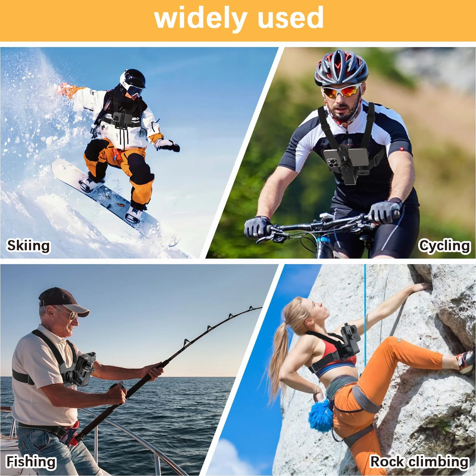 Arnés de Pecho Soporte para GoPro y Smartphone
