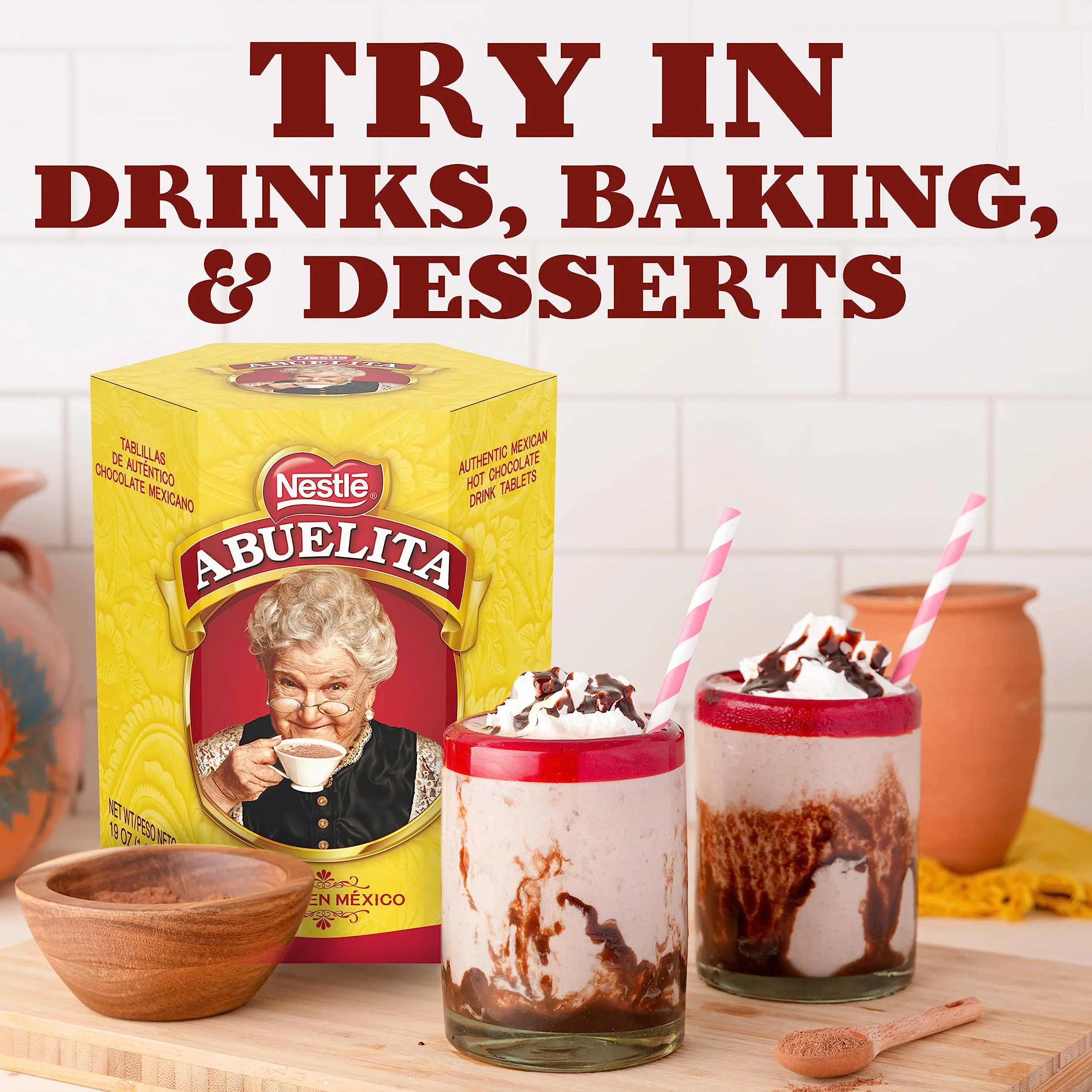 Nestle Abuelita Mexican Chocolate Drink Mix, 19 oz Package, 6 Tabs