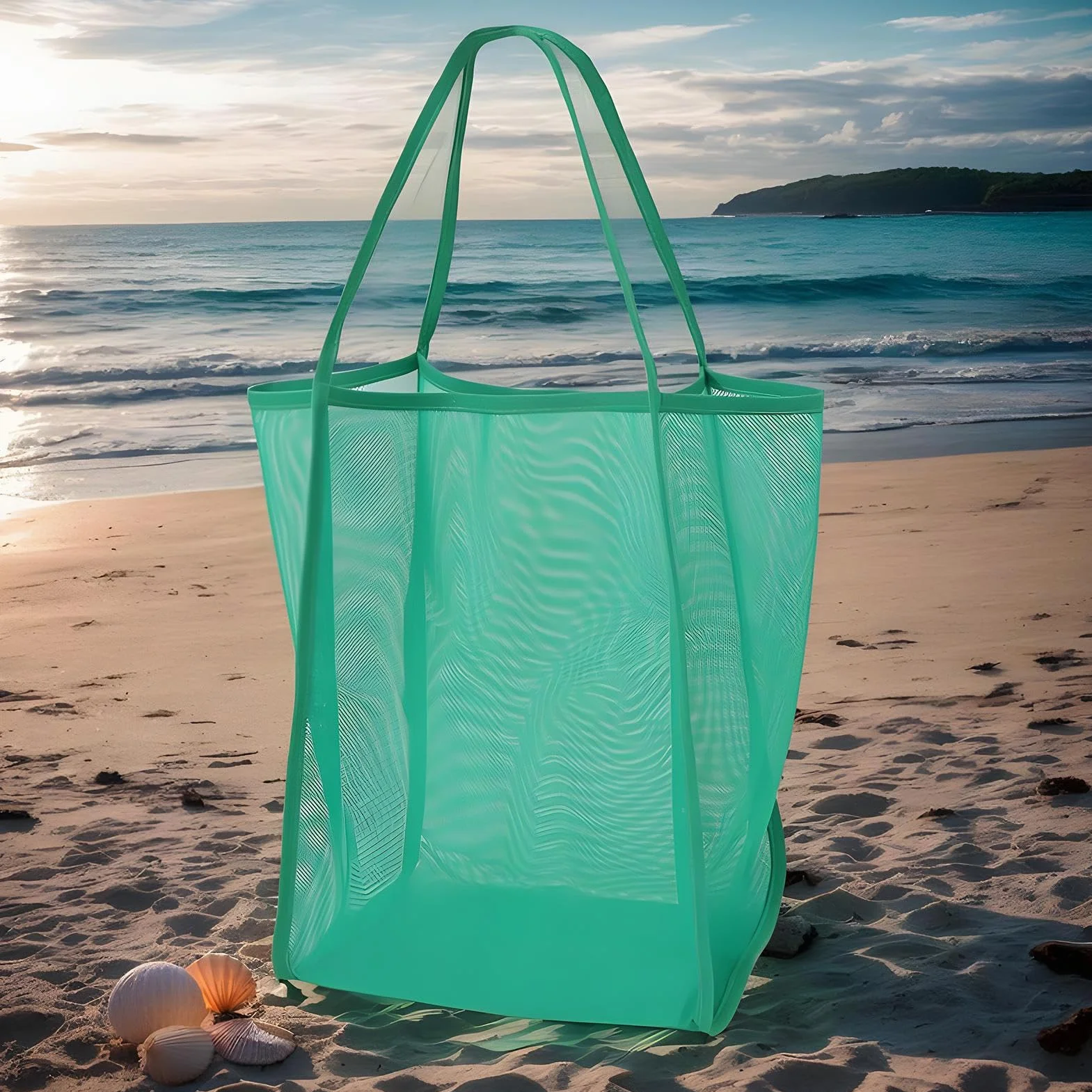 Bolsa de Playa Ligera Plegable - Malla Transpirable para Natación y Viajes