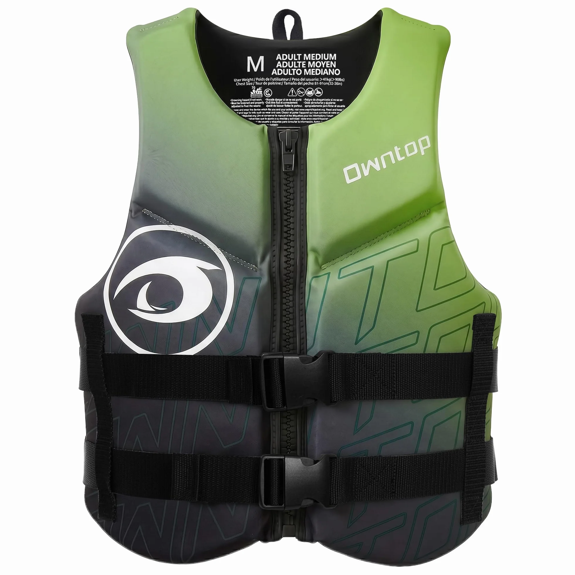 Owntop Chaleco de Ayuda a la Flotabilidad para Adultos Neopreno Plegable Ligero Doble Hebilla Kayak Paddle Pesca
