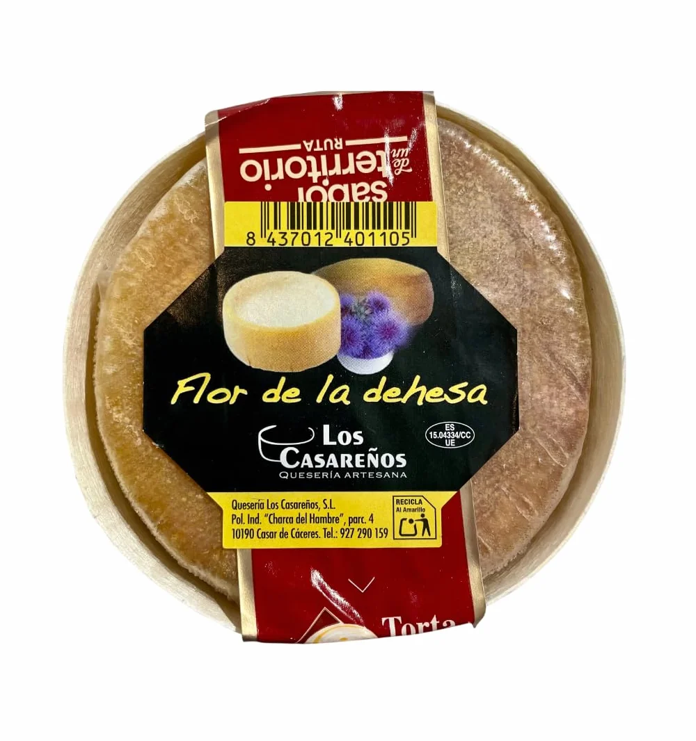 PACK 2- Torta del Casar D.O.P. Flor de la Dehesa 350 g – Queso Extremeño de Oveja Merina – Leche Cruda y Cuajo Vegetal – Textura Cremosa – Queso Premiado