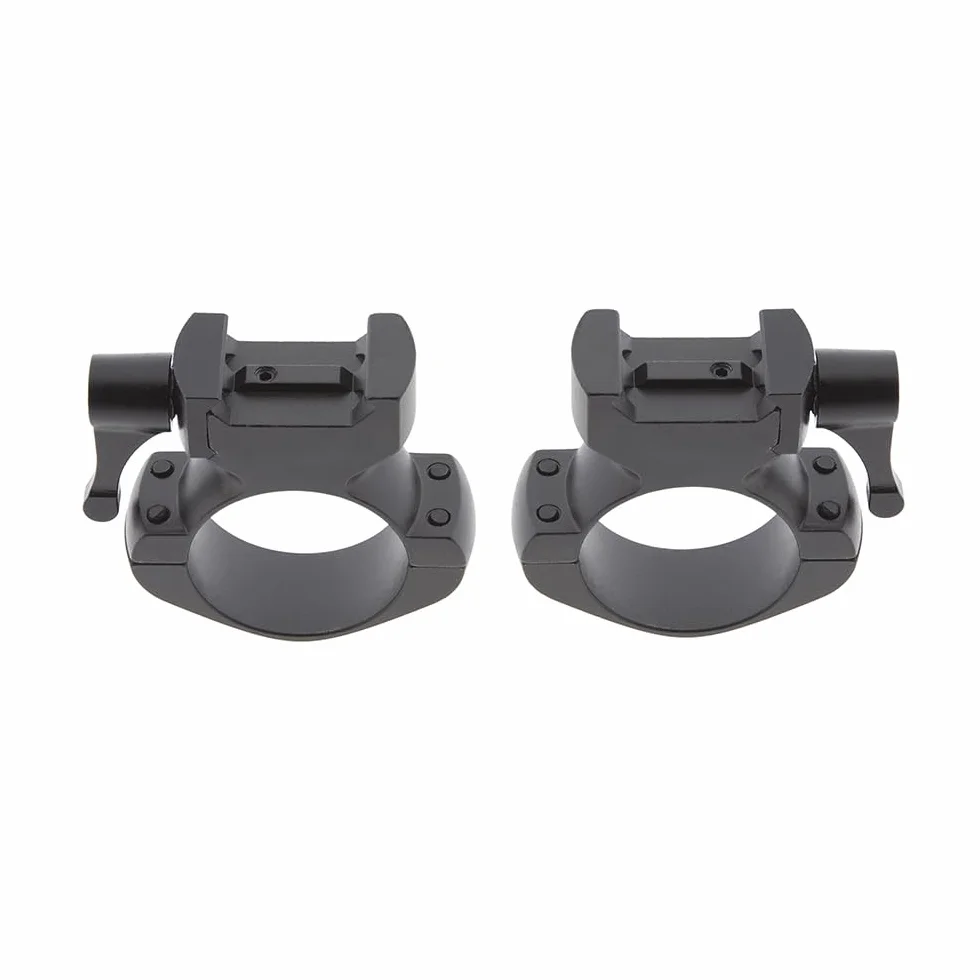 Anillas Desmontables de Acero 30 mm Liberación Rápida 4 Tornillos Carril Weaver Picatinny
