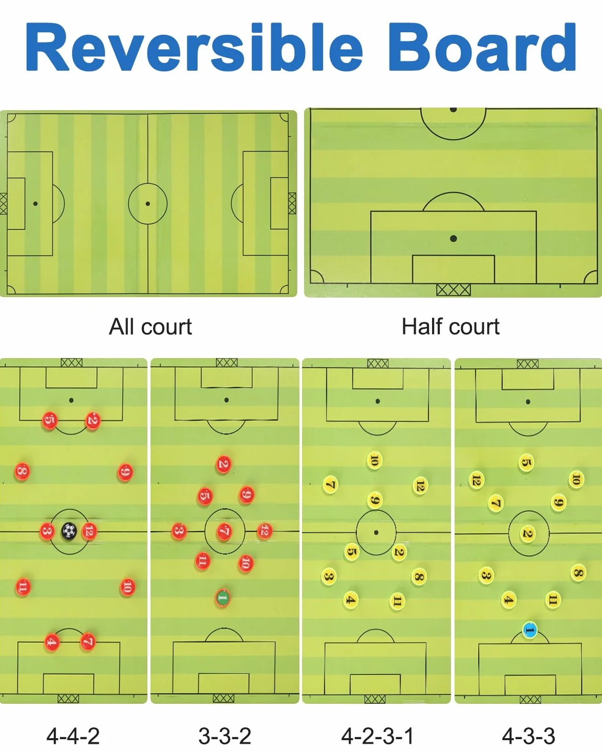 Jissta Carpeta Táctica Plegable Entrenador de Fútbol Coachboard Magnética