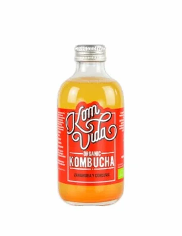 Té kombucha. Komvida. Kit sabor Zanahoria y cúrcuma. 6 botellas de 750 ml. Envío en frío.