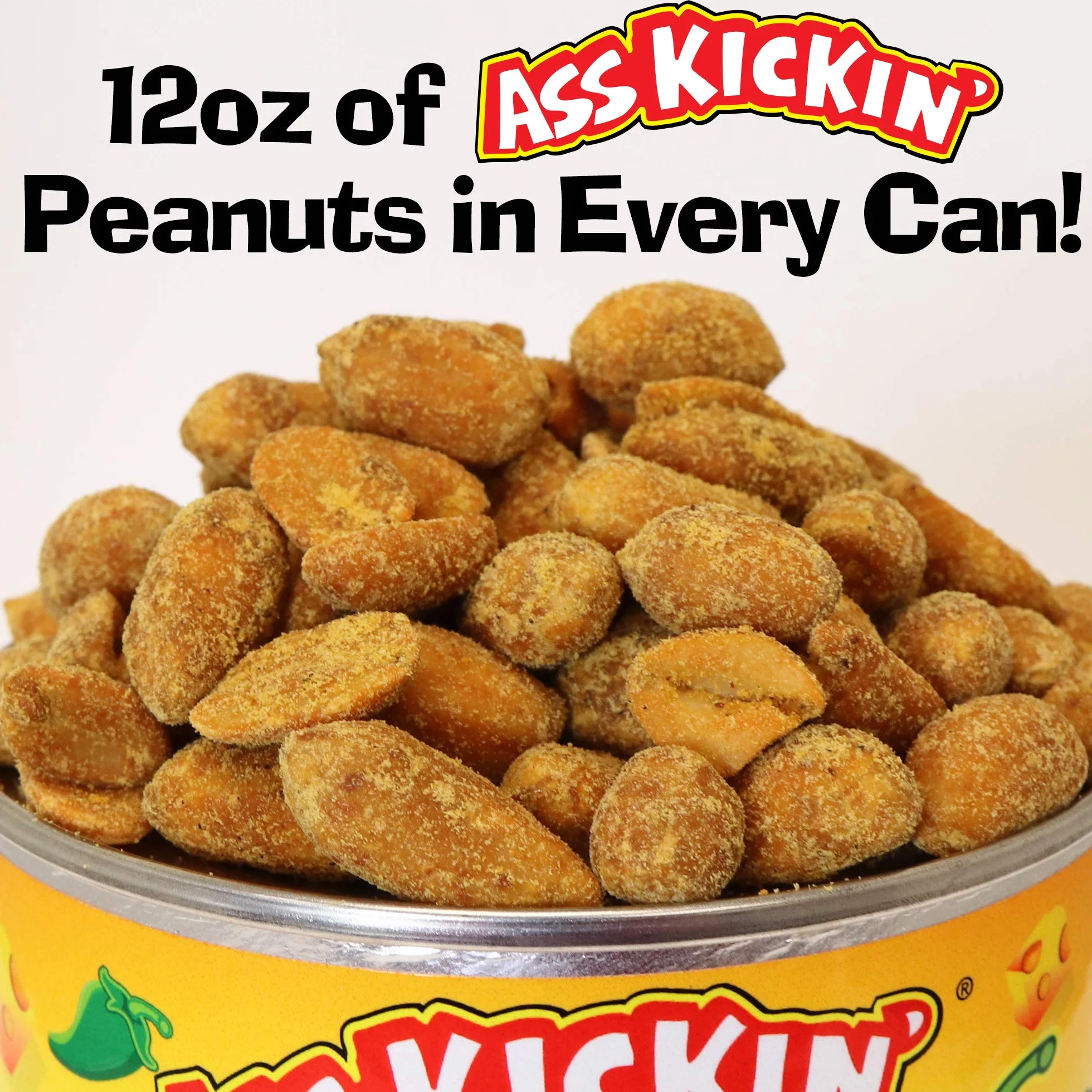 Ass Kickin' Jalapeno Cheddar Peanuts - 12 oz