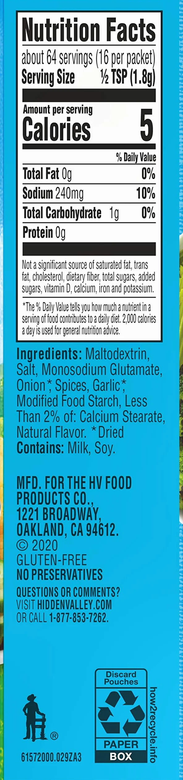 Hidden Valley Dips Mix - Original Ranch - 1 oz - 4 Count