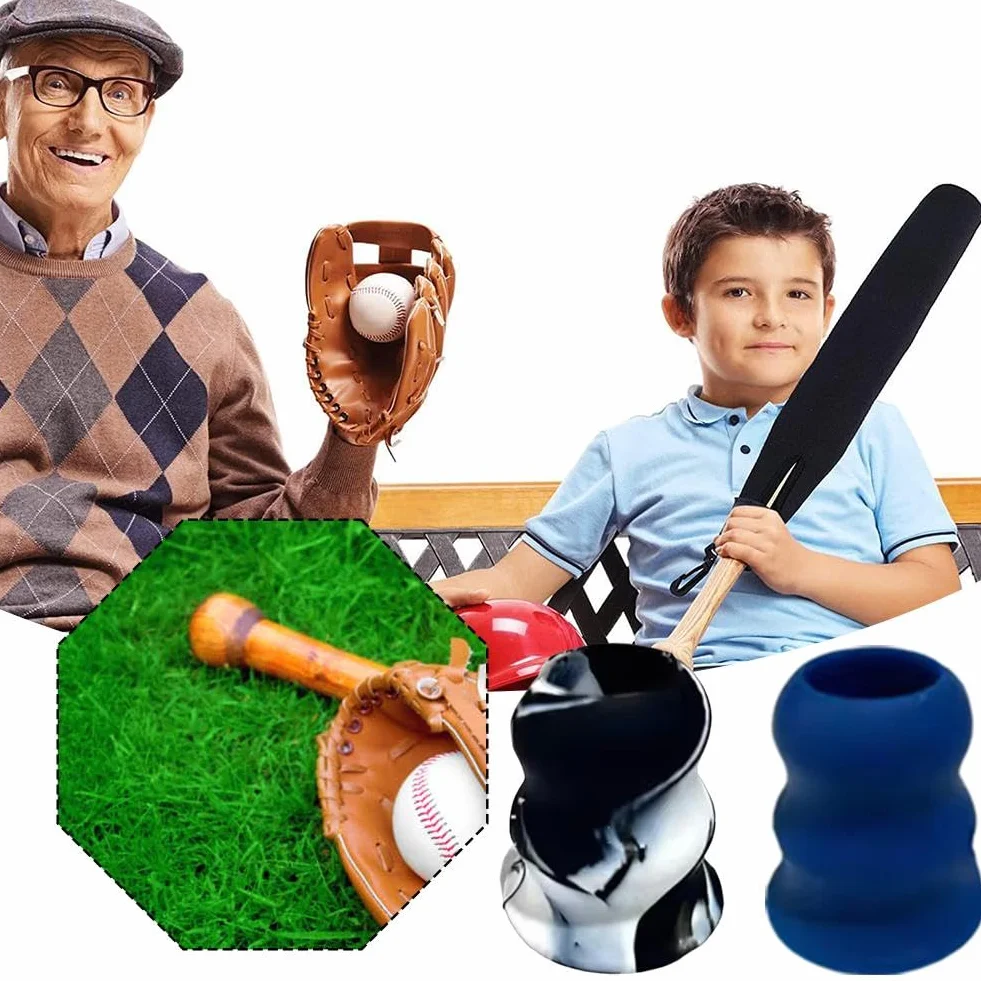 Cinta de agarre cónica para bate de béisbol, bandas absorbentes, protección ergonómica