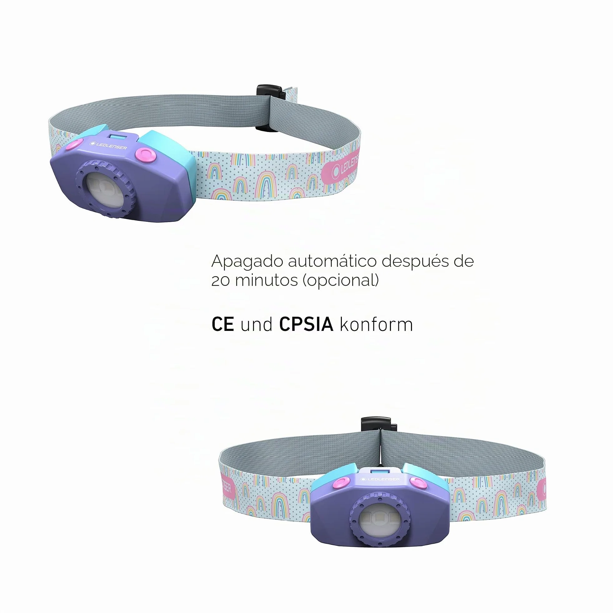 Ledlenser KidLED2 Linterna frontal LED niños dinosaurio 40 lúmenes