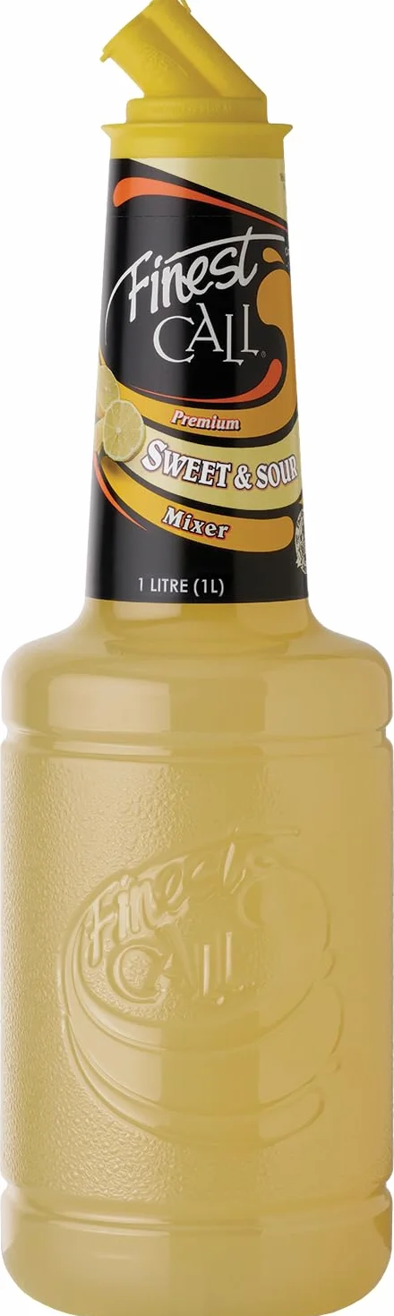 Finest Call, Sweet & Sour, 1 l, preparado para cócteles clásicos con mezcla de frutas, zumo de limón, lima y naranja, aromas 100% naturales, sin gluten, ideal para cócteles sour