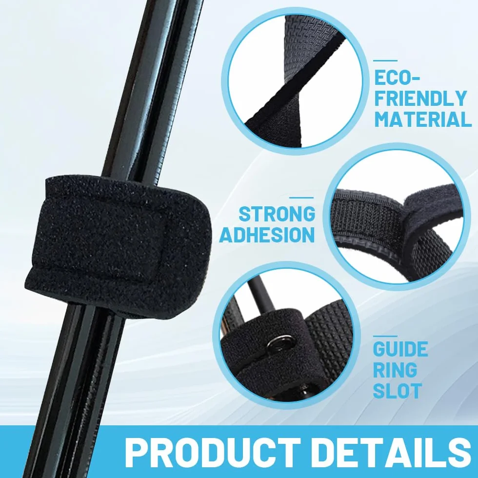 Cintas De Velcro Para Cañas De Pescar, Elástica, Raquetas De Bádminton, Palos De Golf