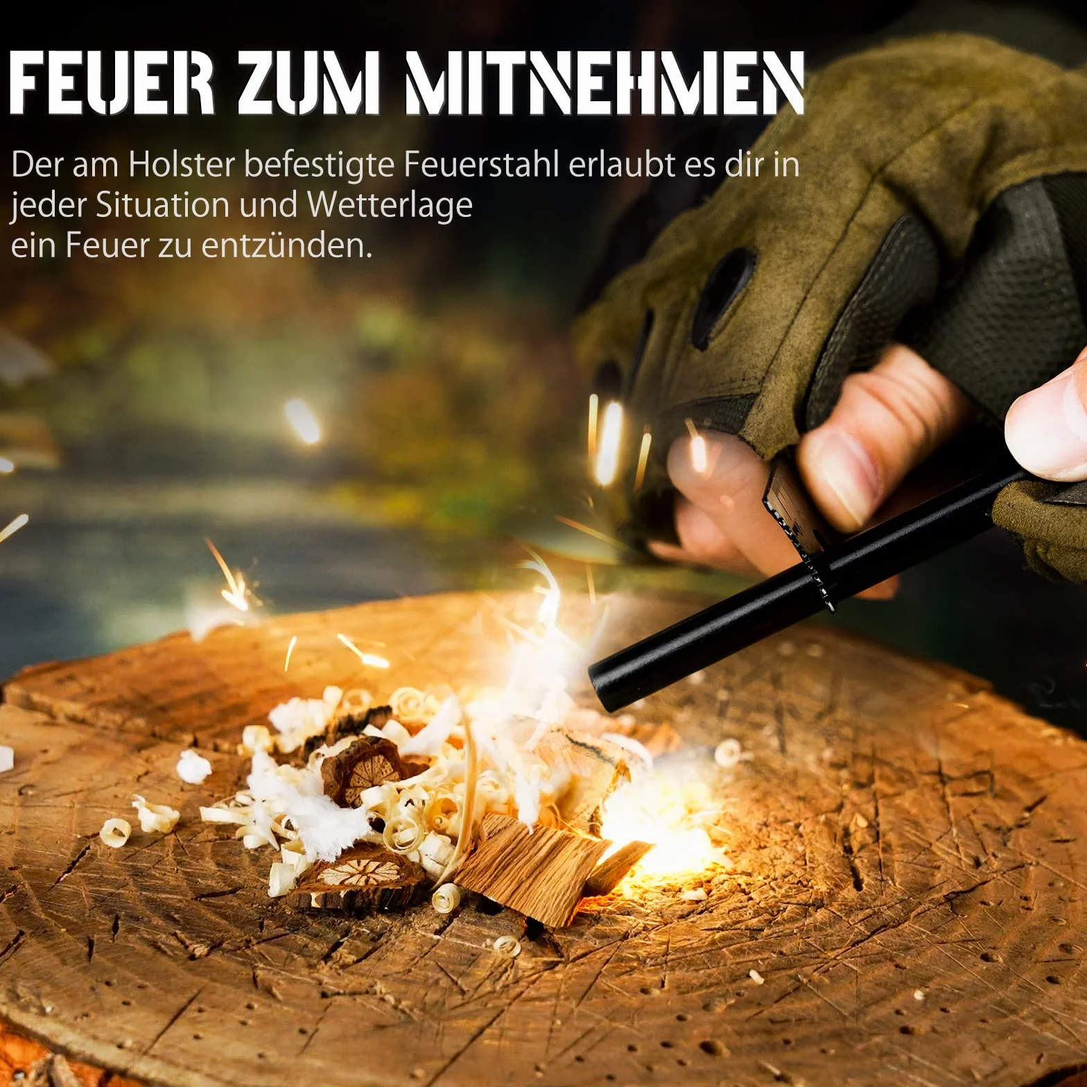 NedFoss DRAGON cuchillo supervivencia bushcraft hoja fija full tang acampada