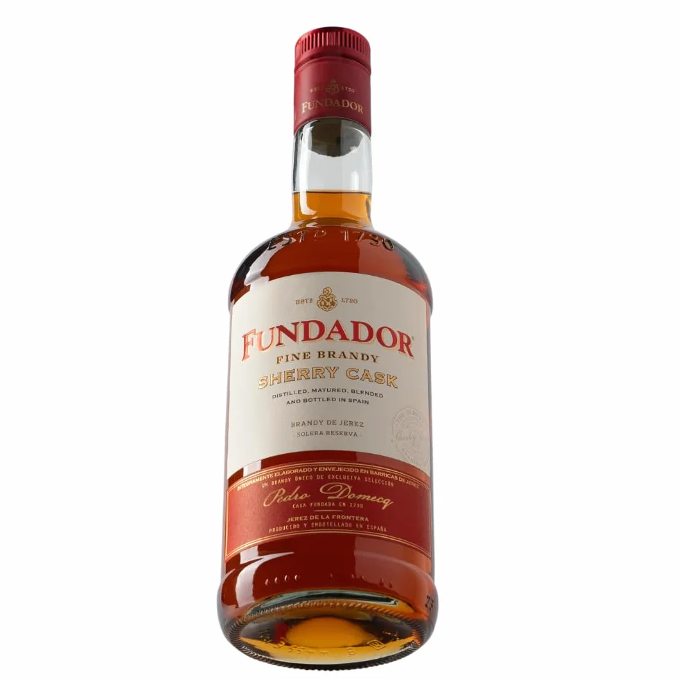 Fundador Sherry Cask Solera - Brandy de Jerez Solera, Bebida Espirituosa, 36% Volumen de Alcohol - 70 cl