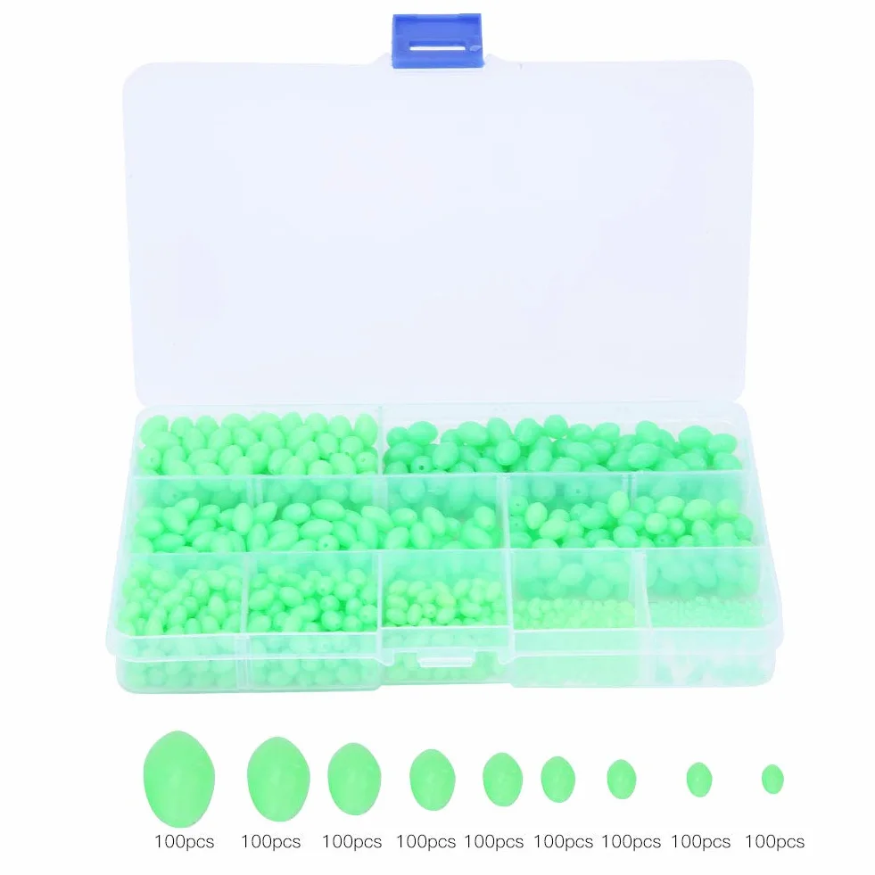SUNGOOYUE Perlas de Pesca Luminosas 900 Piezas Multifuncional para Pesca Agua Salada Dulce