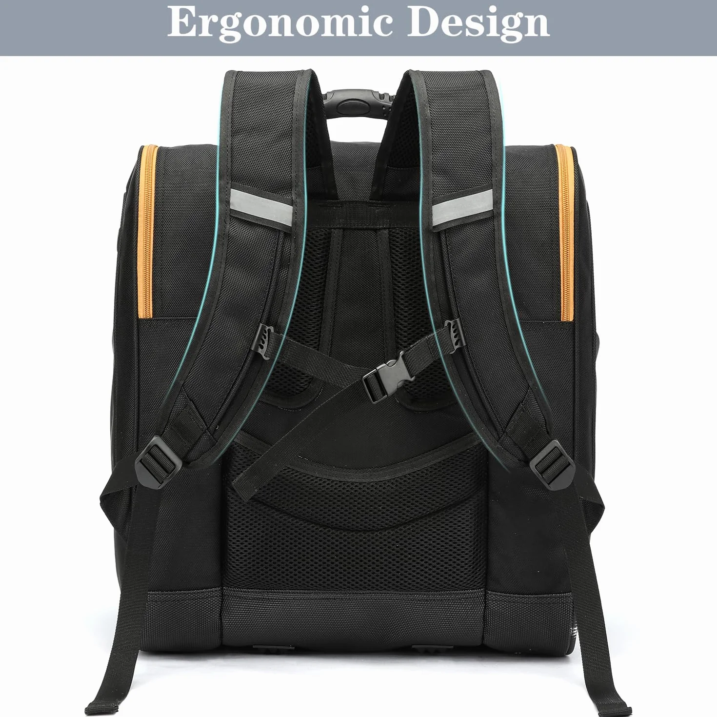 Mochila para botas de esquí 50 L, bolsa de snowboard, viaje, equipo de esquí y accesorios