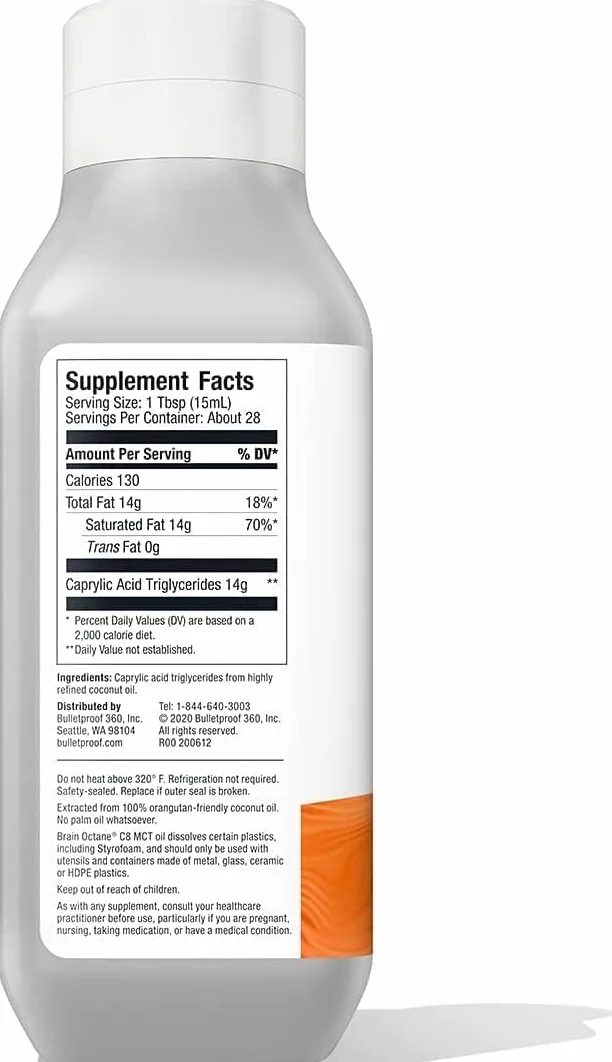 Bulletproof Brain Octane C8 MCT Oil 473ml