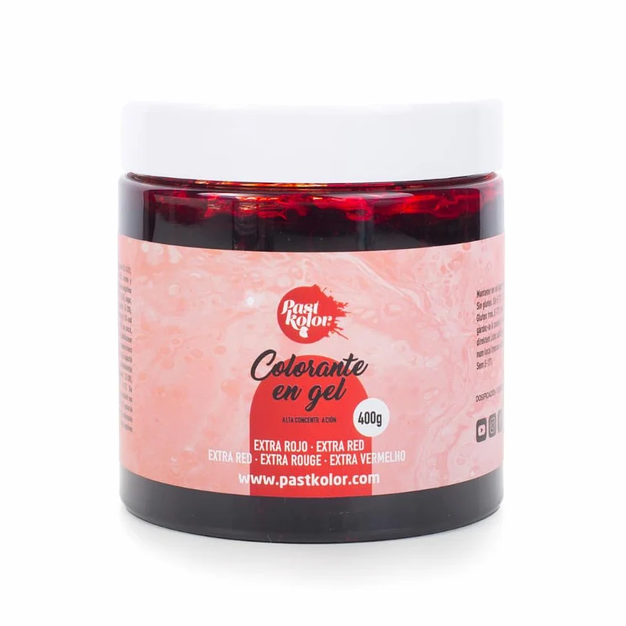 COLORANTE EN GEL PASTKOLOR - EXTRA ROJO 400 G