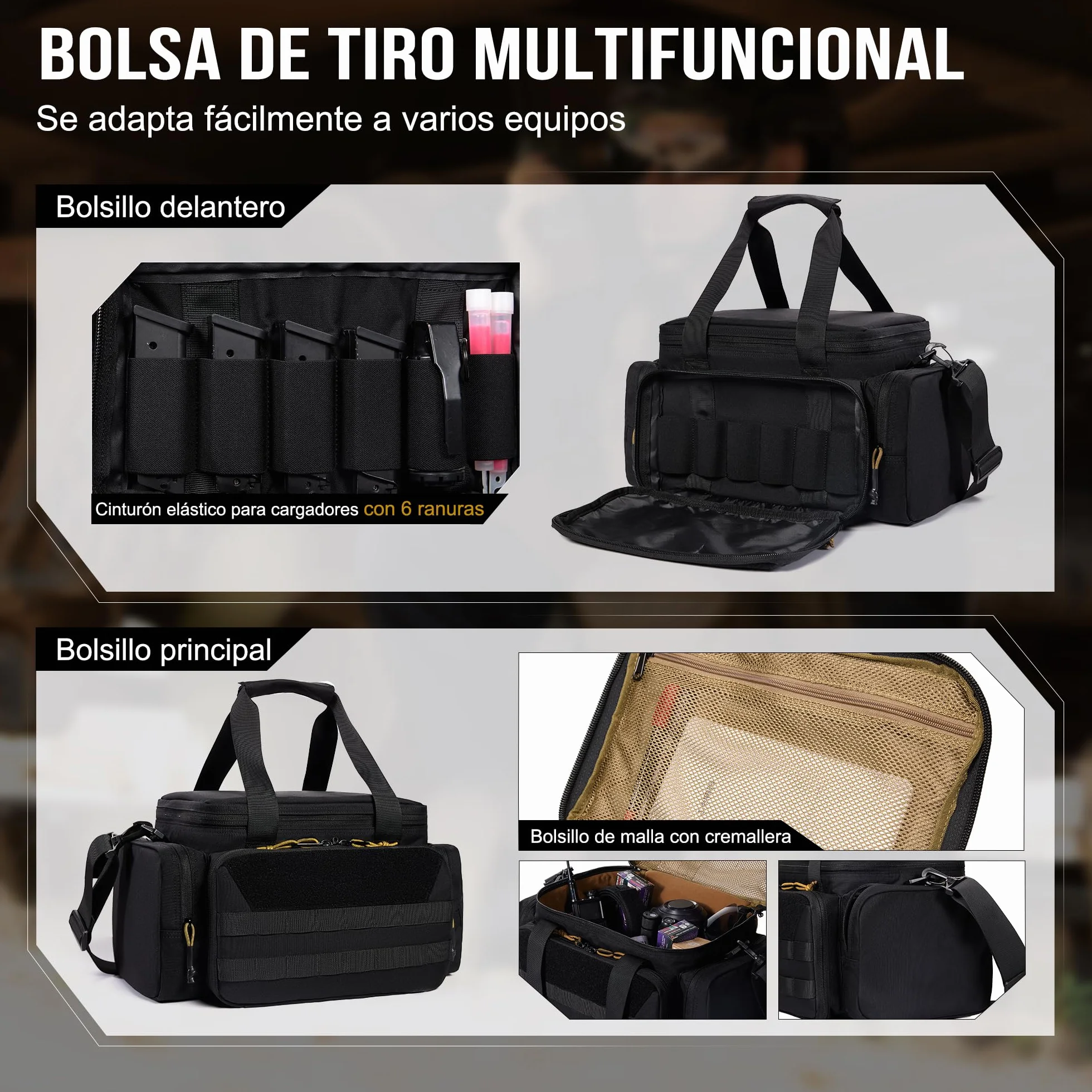 OneTigris Range Bag Tactical Gun Bag for Hunting Shooting Fishing Hiking