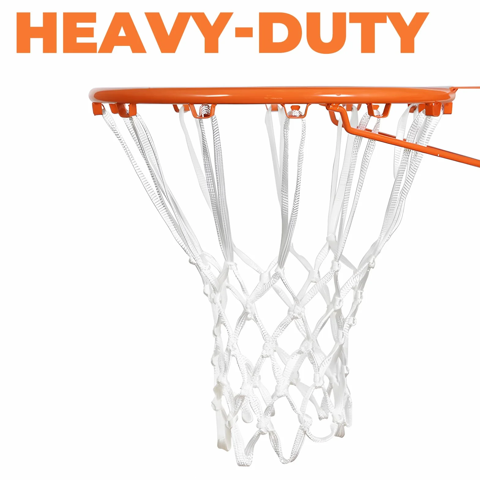 Red de Baloncesto Repuesto Resistente Todo Clima 12 Bucles 53 cm Poliéster