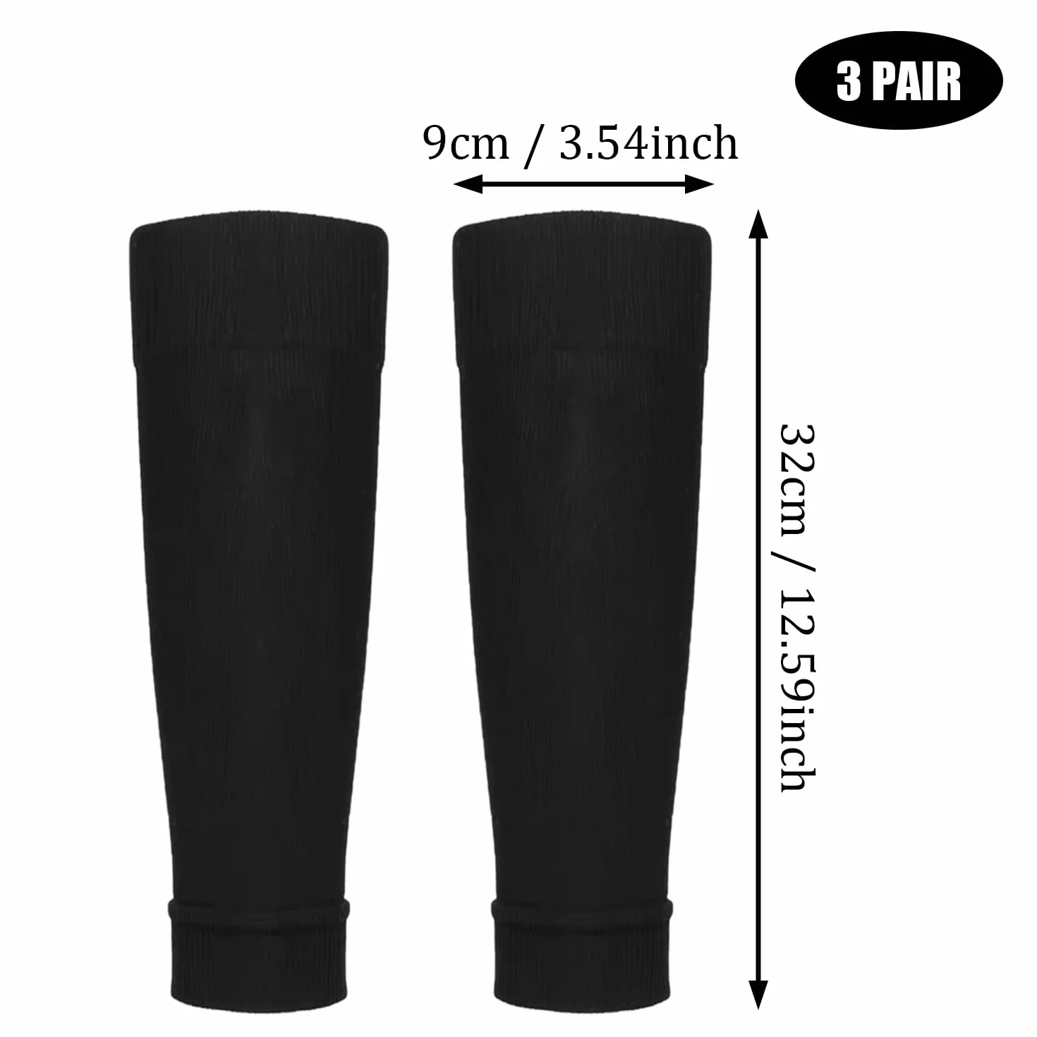 Calcetines de Fútbol para Niños, Negros, Transpirables, Elásticos, para Principiantes