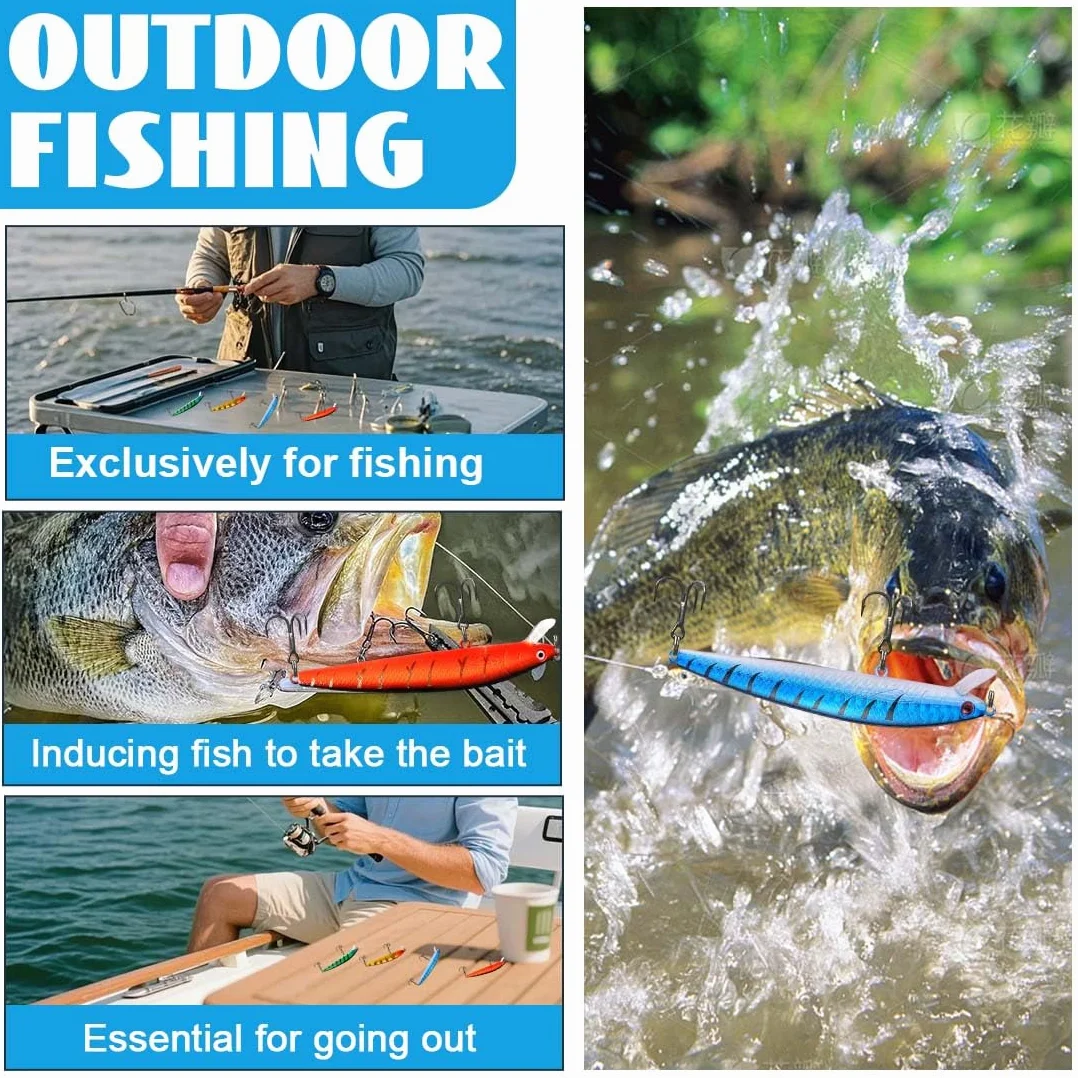 Señuelos Pesca Metal 5 Piezas Cebos Artificiales Mar Trucha Perca Lucio