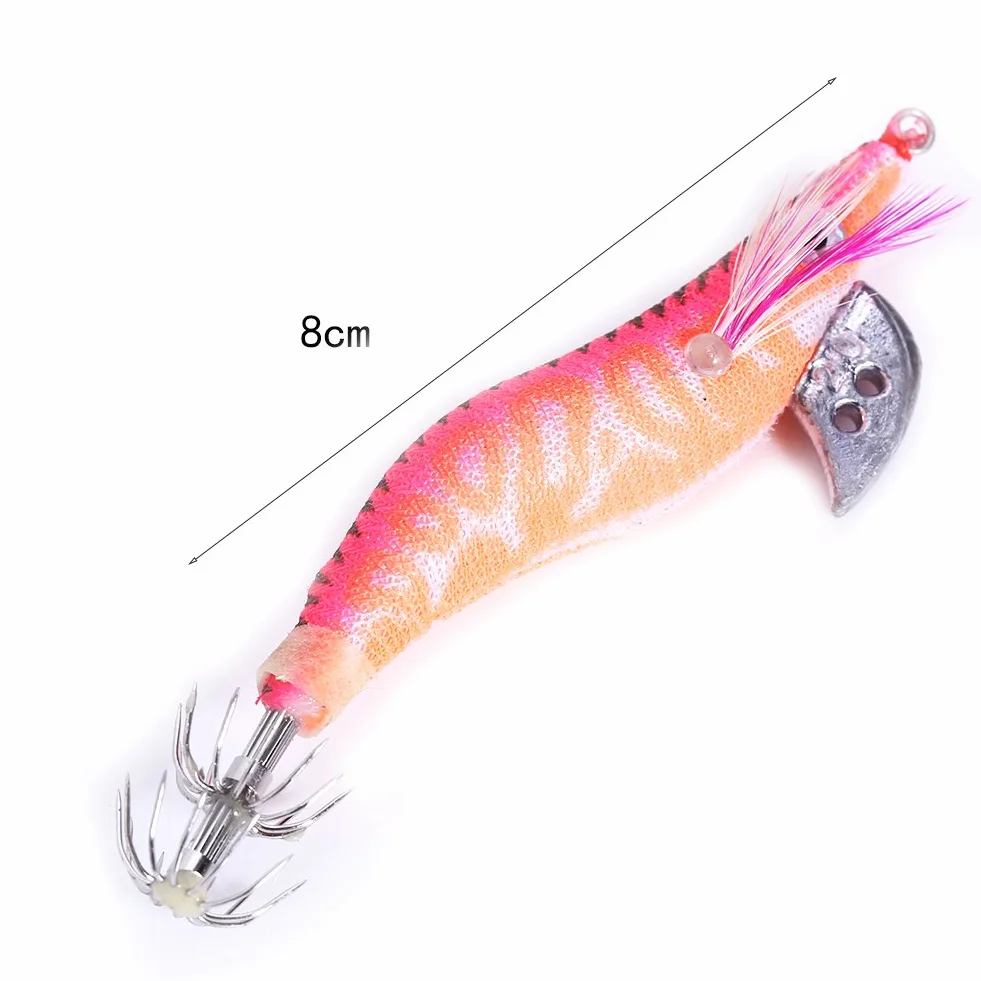 Calamar Camarón Jig Jigging Señuelos Rg58 Boomerang Cebo Pesca Noche Amanecer