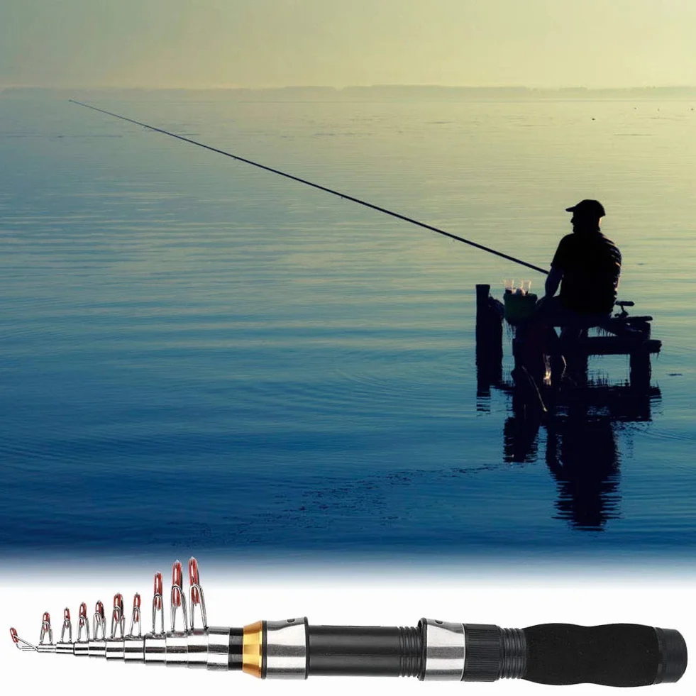 Caña de Pescar Portátil 2.3 Metros Mini para Pesca en Hielo