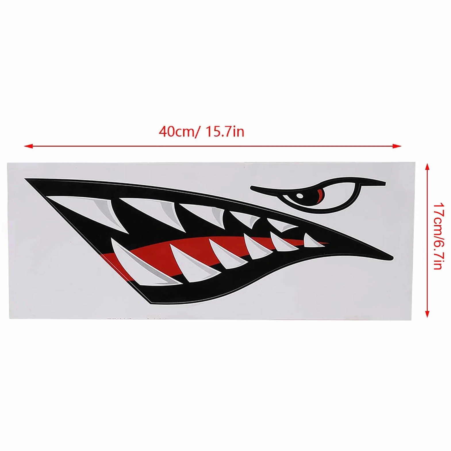 Agatige 2 Uds Pegatinas De Kayak Impermeable Boca De Dientes De Tiburón DIY Accesorios Coche Barco Pesca