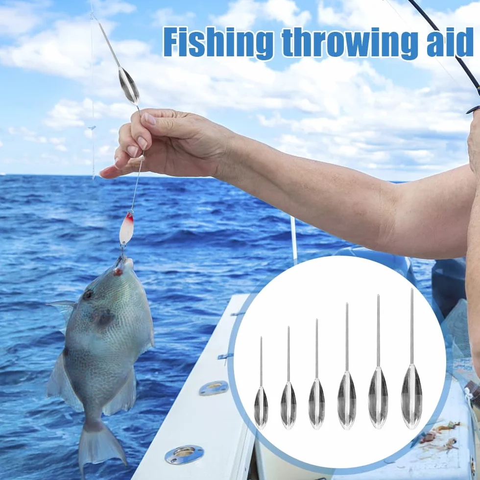 Fishing Sbirolino Kit 12 Piezas 6 Lento Hundimiento 6 Flotantes 8-40g Cebo Trucha Transparente