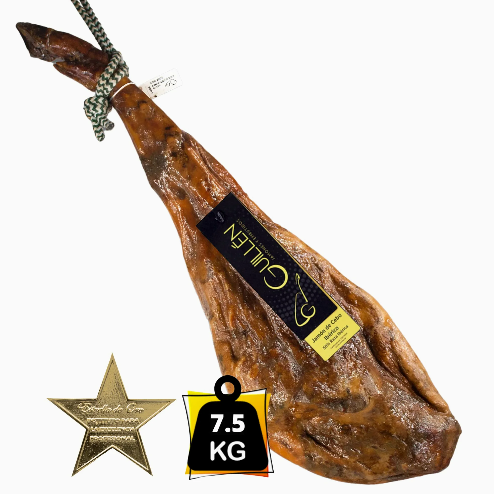 7.5 kg Jamon Iberico de Cebo 50% Raza Iberica aprox - Pieza Completa - Embutidos ibéricos de Guijuelo Salamanca de GUILLEN JAMONES Y EMBUTIDOS - Un auténtico placer