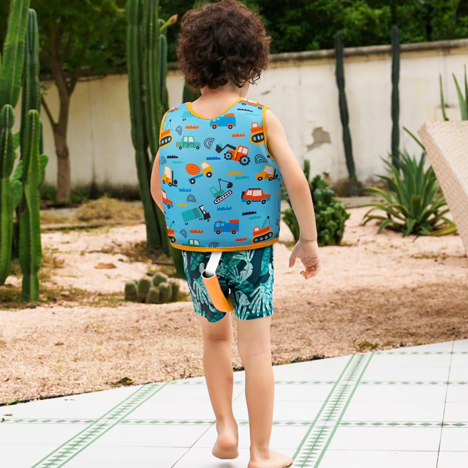 Chaleco de natación OSHYLE para niños pequeños con correa de seguridad