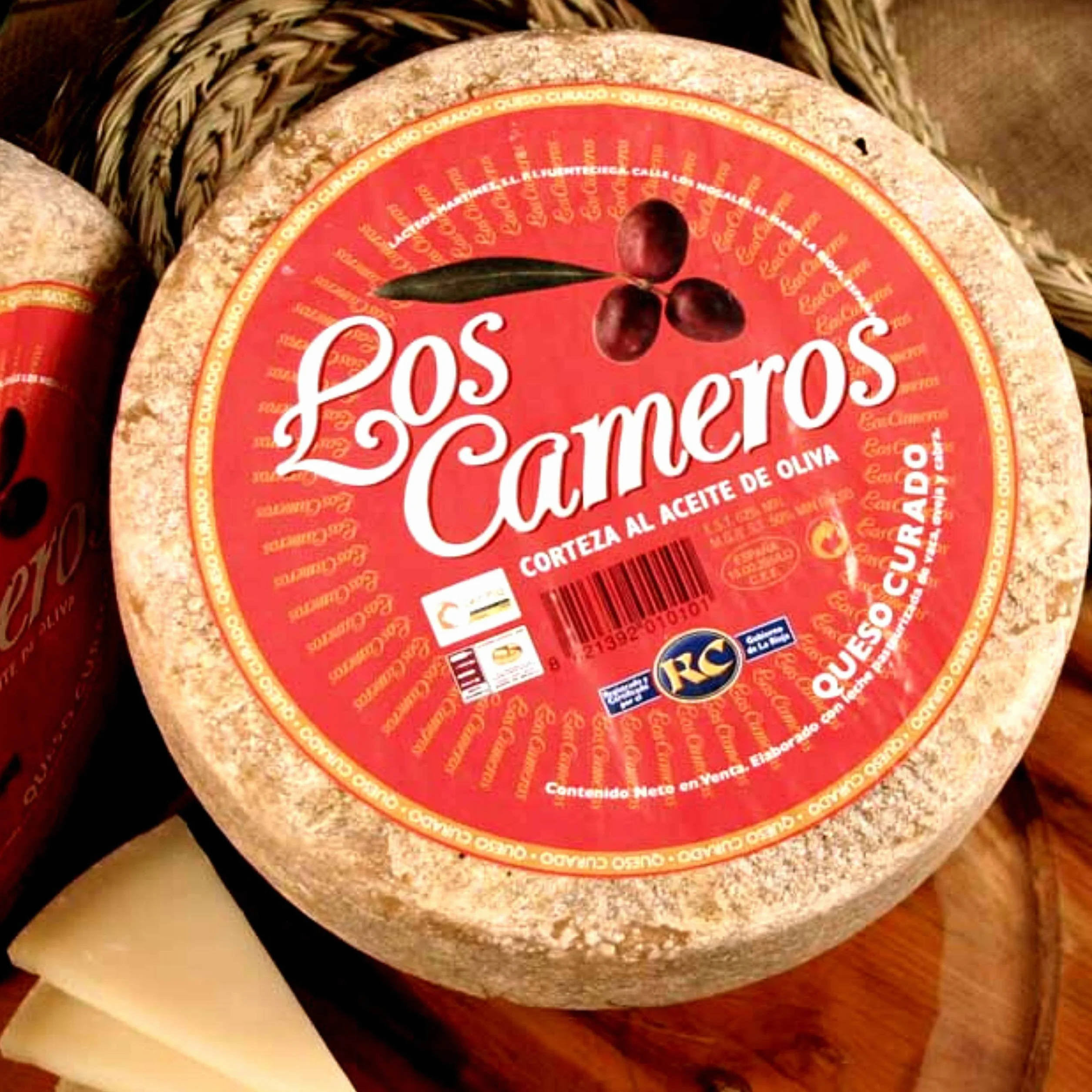Queso Curado Los Cameros Etiqueta Roja Medio Queso 1.7 kg Mezcla Cabra Vaca Oveja
