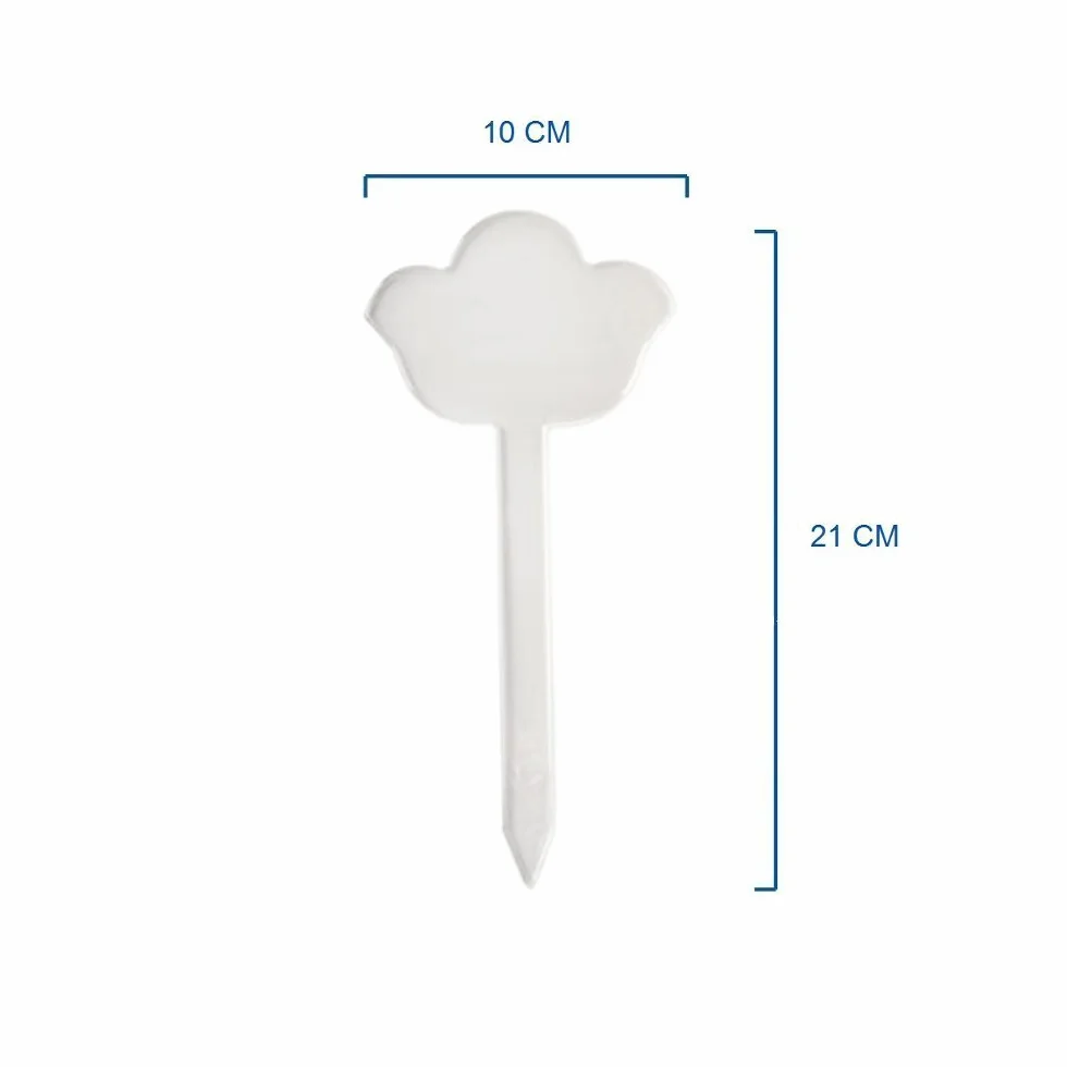 12 marcadores de sabor, de color blanco opaco, para helado