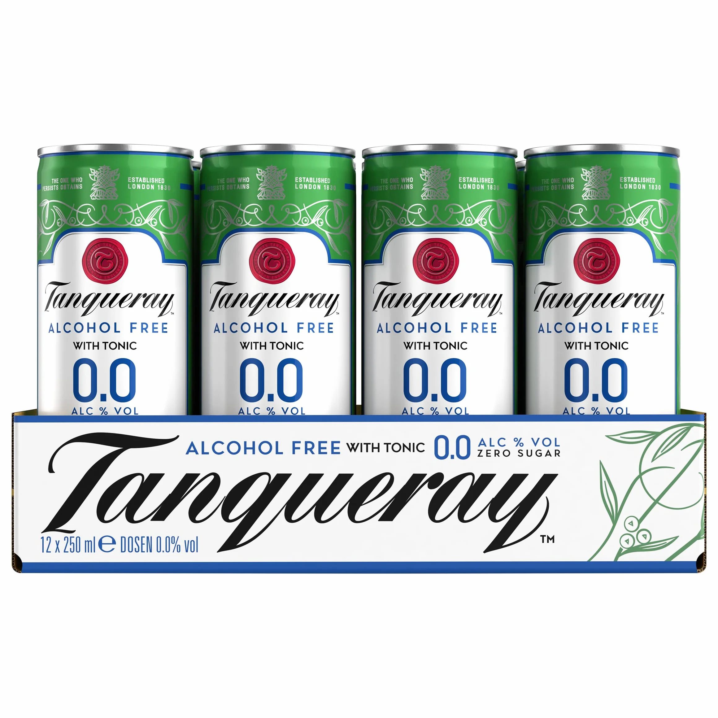 Tanqueray Ginebras 00 y Tonic 250 ml x 12