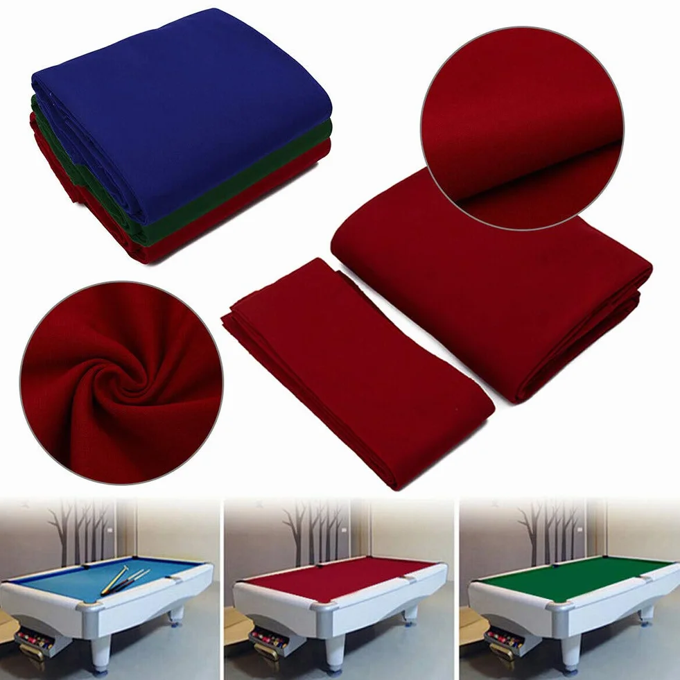Paño de Mesa de Billar Lana peinada Nailon 7/8/9 pies Tapete 6 Piezas Profesional