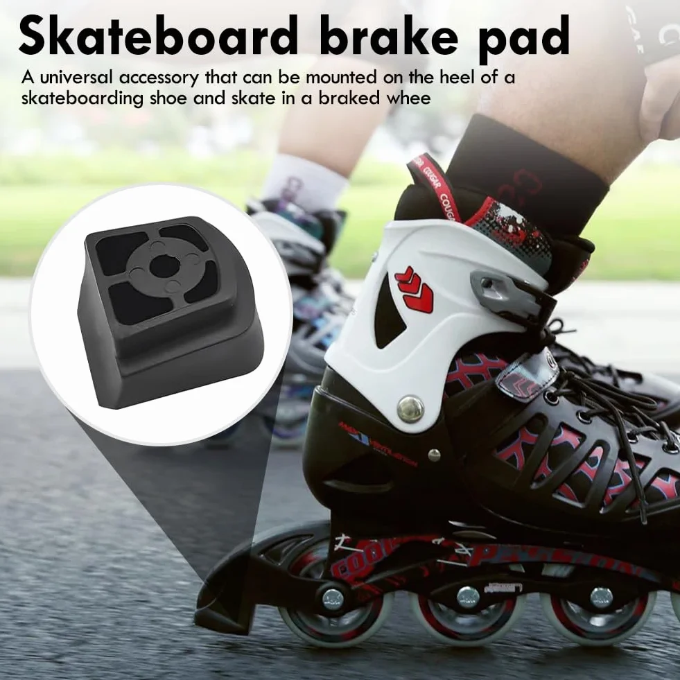 Frenos para patines en línea, juego de freno trasero TPR, pastillas de repuesto PU universal
