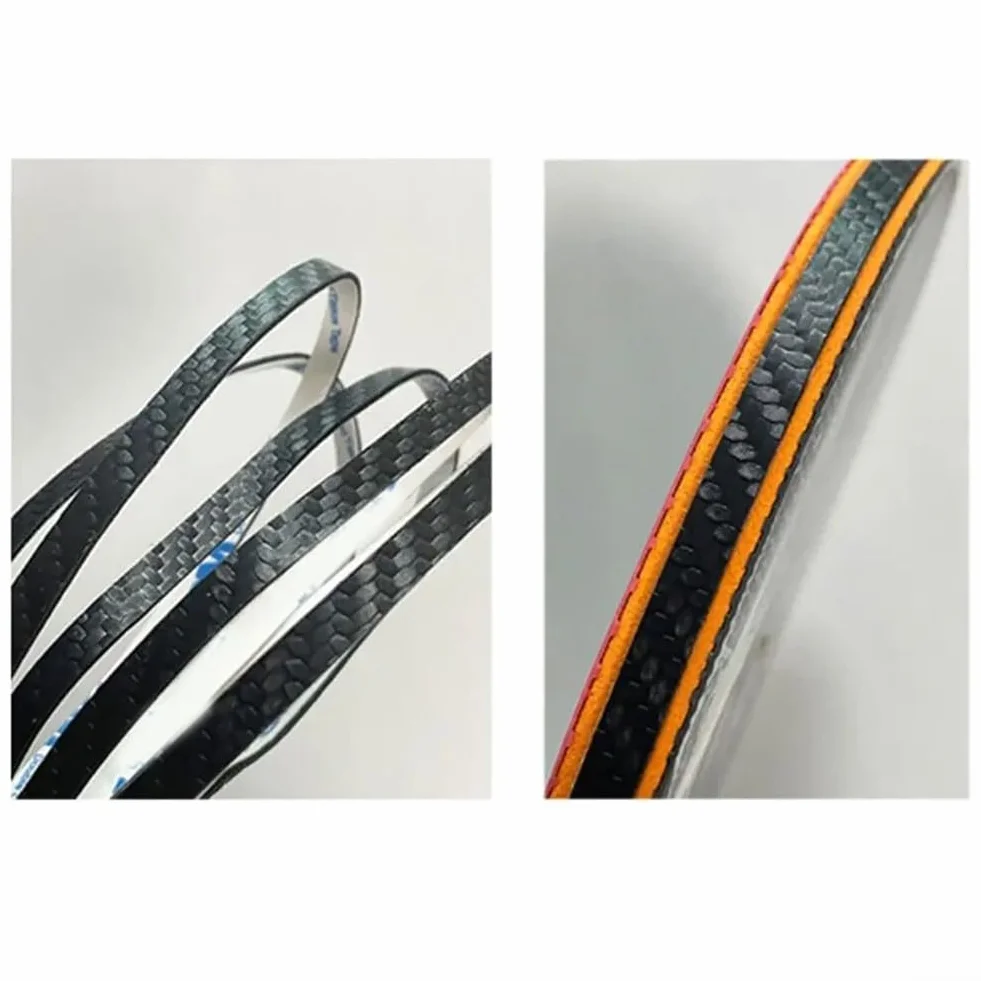Cintas protectoras de borde de paleta de tenis de mesa 6 mm Paquete de 10 Negro