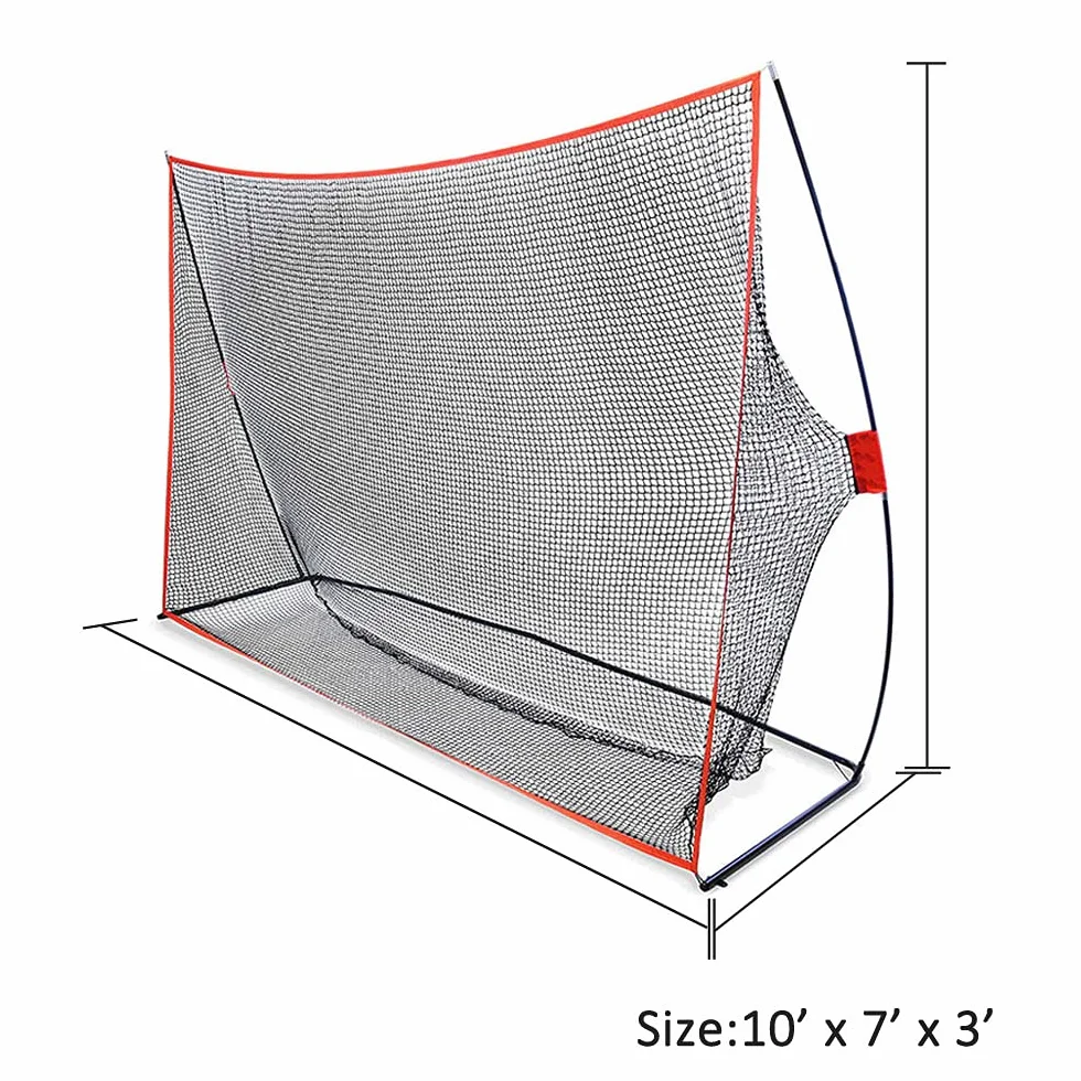 JARAGAR Red de golf grande, 10 pies x 7 pies, red de práctica de golf, accesorios de golf profesionales con bolsa de transporte para entrenamiento de golpeo de golf en interiores y exteriores