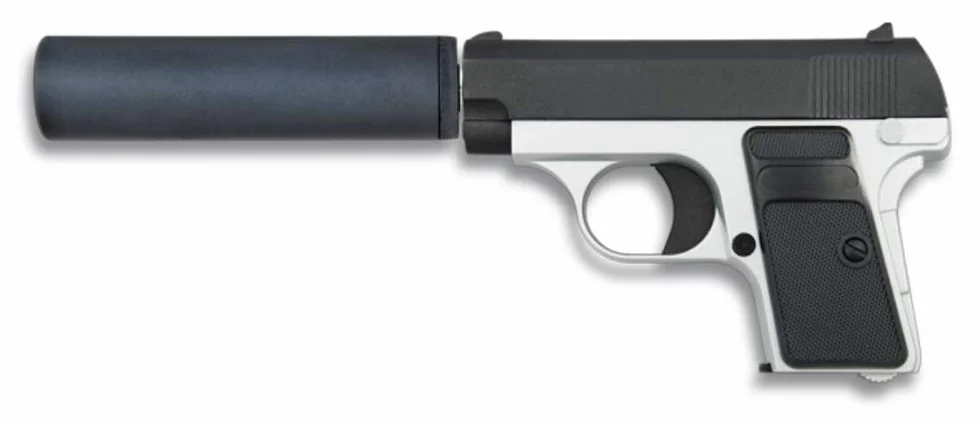 Albainox 35721 Arma Airsoft Pistola Aire Suave 0,8 Julios Biberón 500 Bolas 6 mm