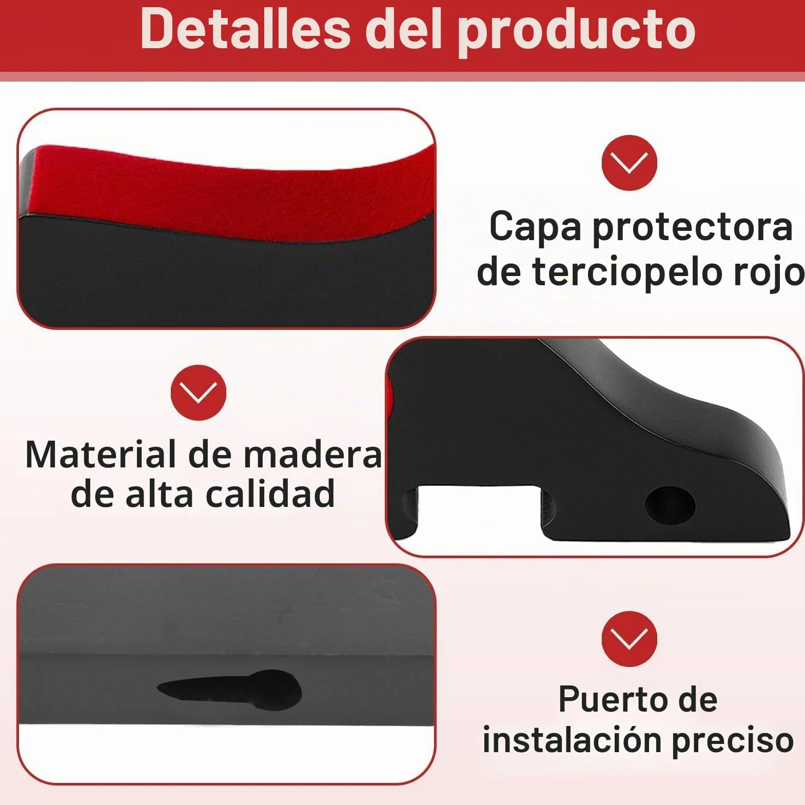 Soporte Katana Pared Negro con Acolchado de Terciopelo Exhibición Espada Samurái Gancho