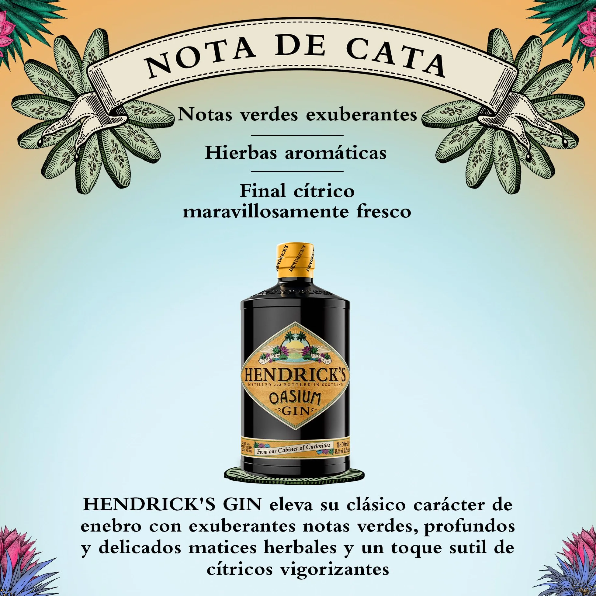 Hendrick’s Oasium Gin, Edición Limitada, 70cl