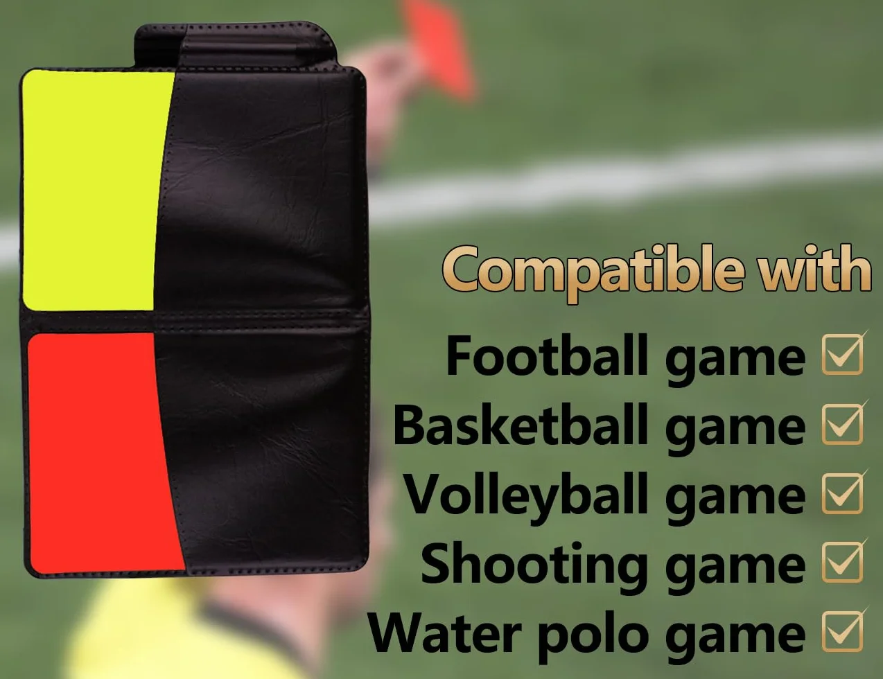 Juego de Tarjetas de Árbitro de Fútbol Rojas y Amarillas PVC con Accesorios