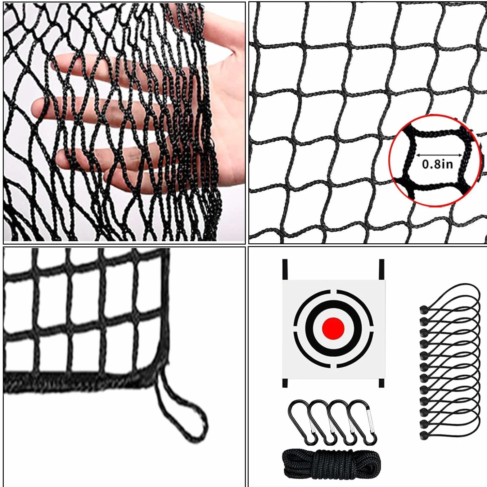 Red de práctica de golf, simulador de entrenamiento de swing con 12 cuerdas elásticas