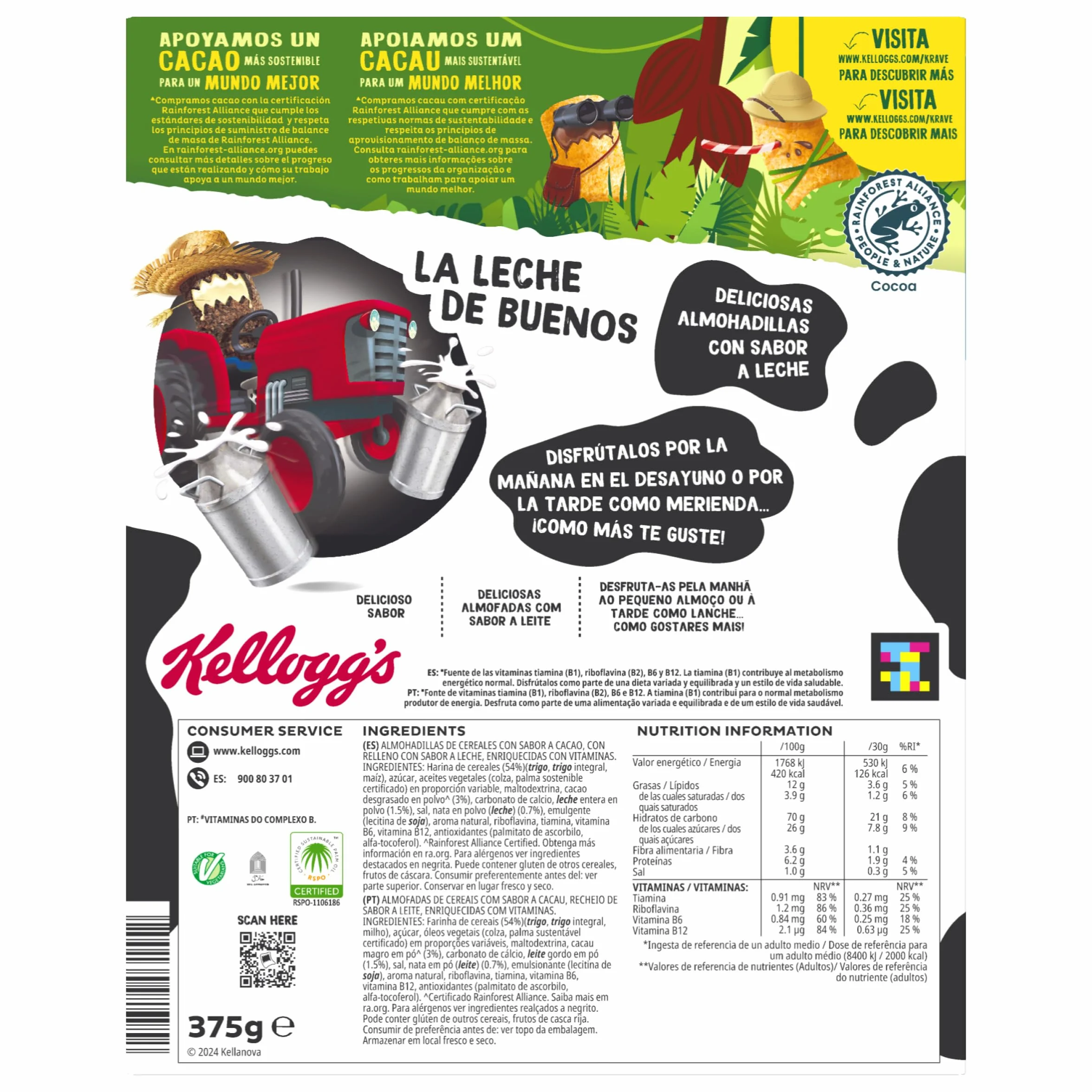 Kellogg's Krave Sabor Leche 375g
