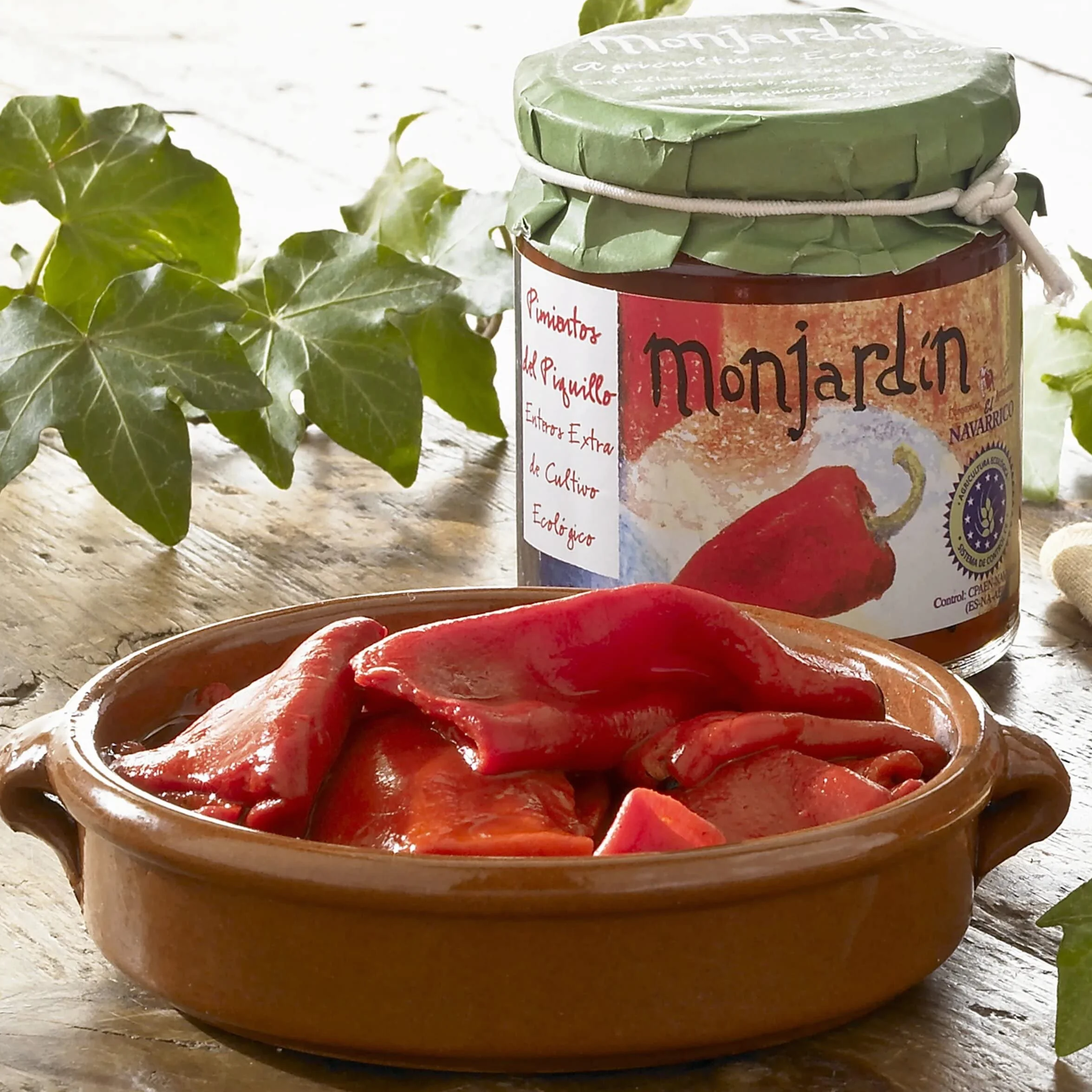 MONJARDIN - PIMIENTOS DEL PIQUILLO ENTERO EXTRA 220g BIO