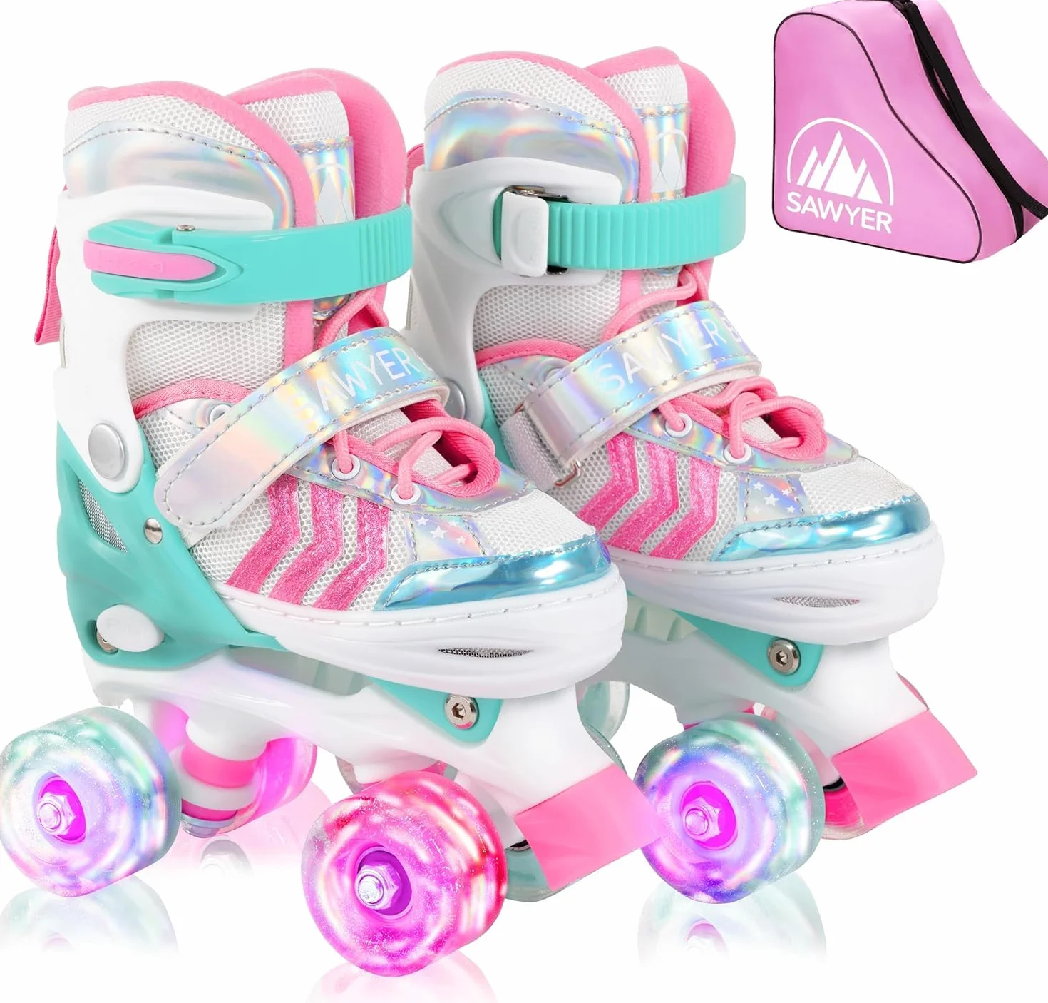 Patines Ajustables 4 Ruedas LED Tallas 23-38