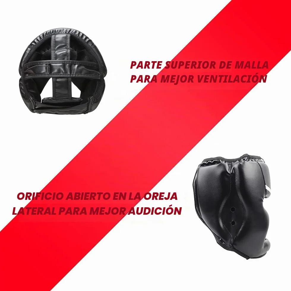 LangRay Casco de Boxeo para niños y Adultos Protector de Cabeza con Malla para Sparring Karate Taekwondo