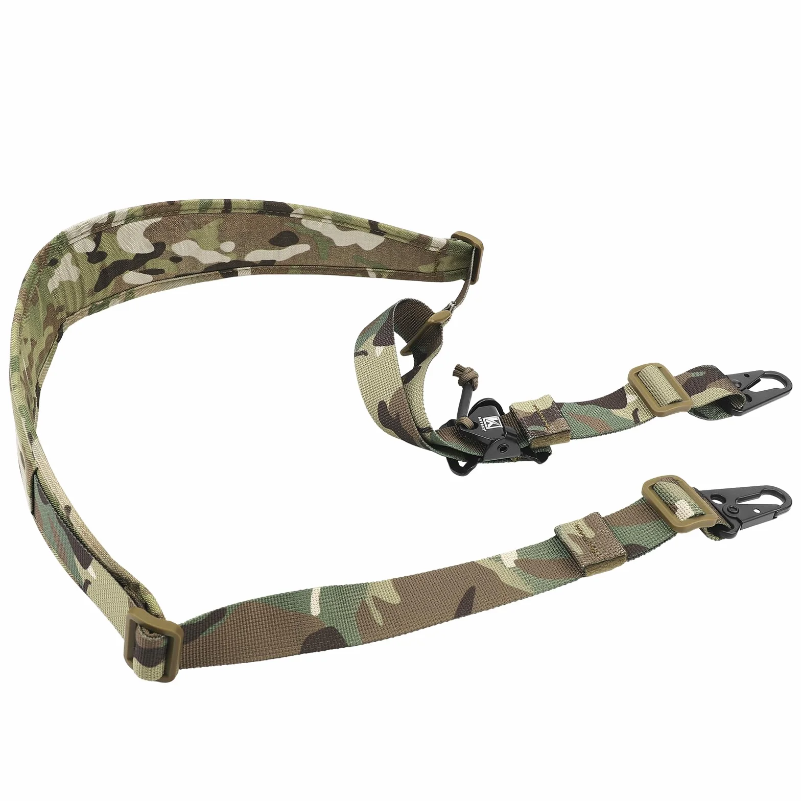 KRYDEX Eslinga táctica acolchada de 1/2 puntos con ganchos metálicos para rifle airsoft escopeta