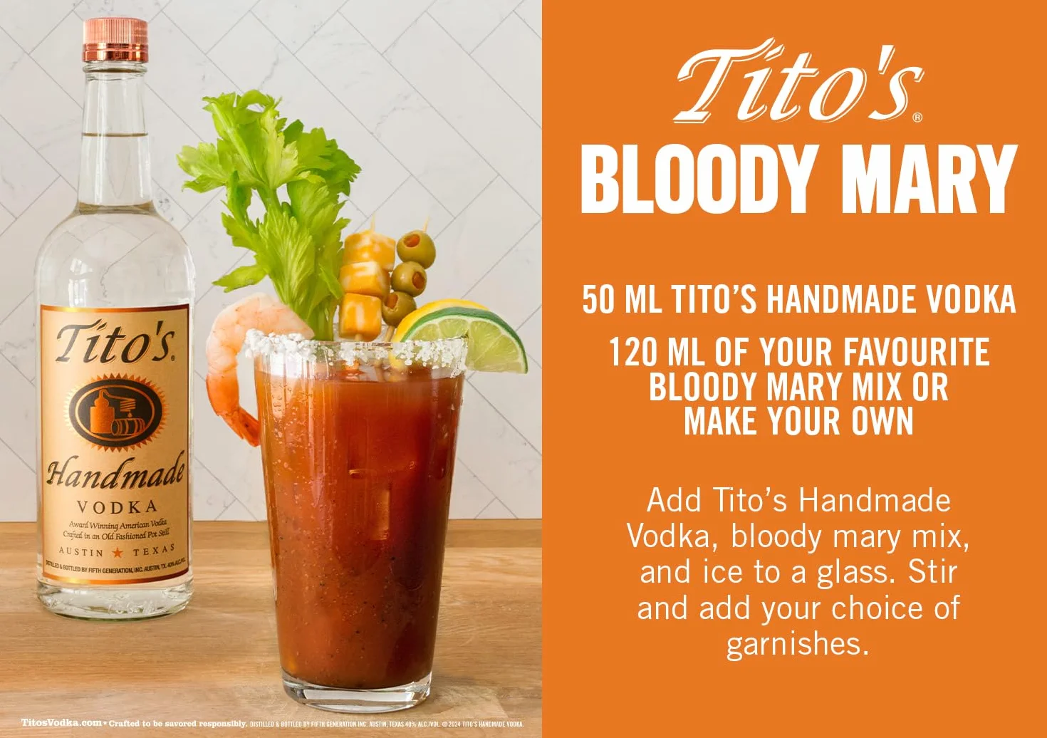 Tito's Handmade Vodka 40% 1l