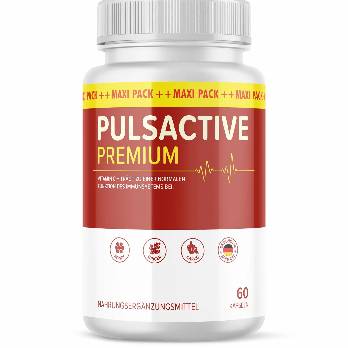 Pulsactive Premium Cápsulas | Complemento práctico para tus necesidades diarias | Envase grande con 60 cápsulas