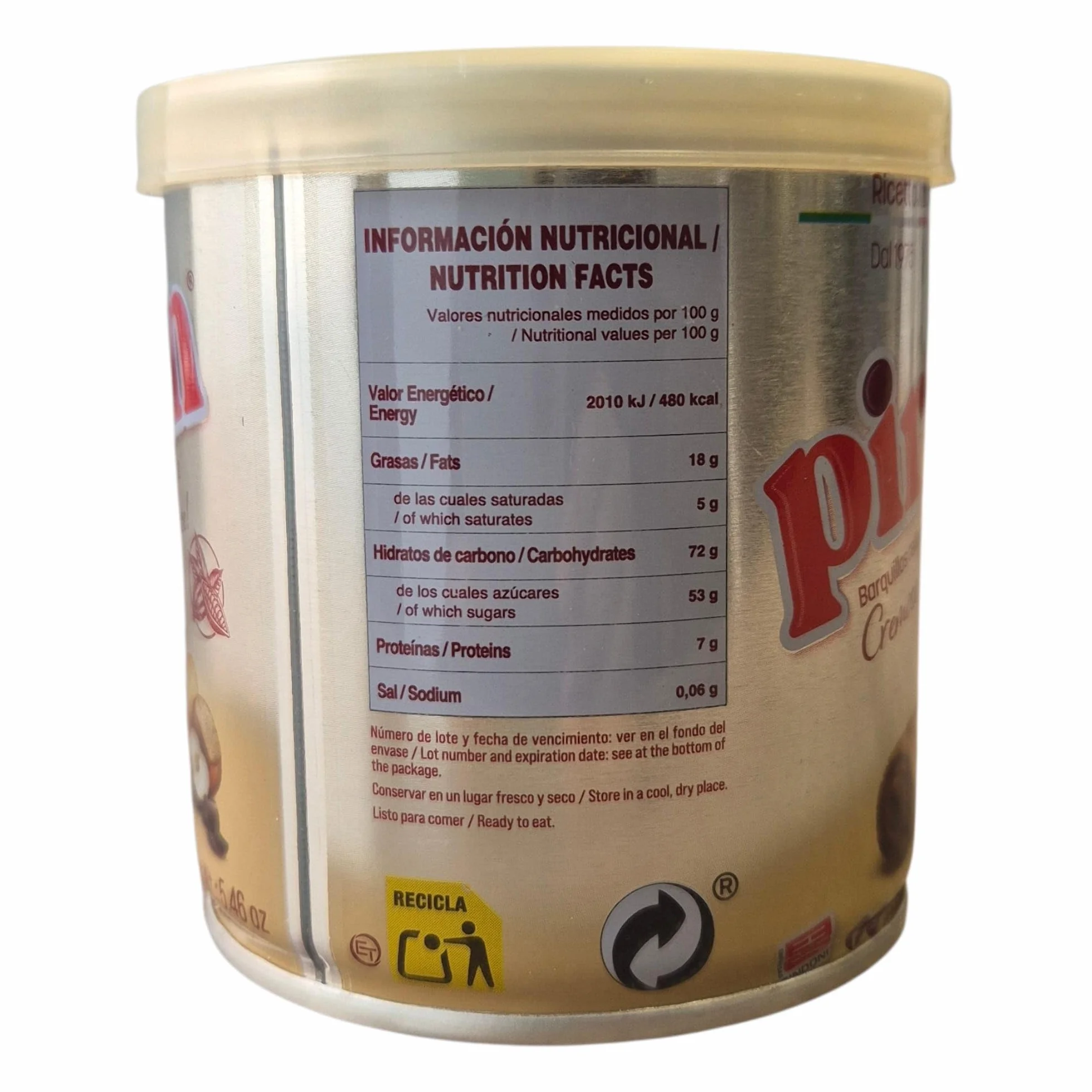 Pirulín Sindoni Pack de 2 Latas 155 g c/u | Barquillos Rellenos de Crema de Chocolate y Avellana | Snack Dulce Venezolano | Ideal para Compartir o Regalar